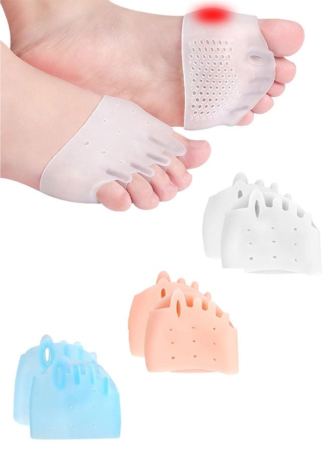 مصحح إبهام القدم وفواصل أصابع القدم للنساء، 3 أزواج من فواصل السيليكون الناعمة لعلاج انحراف إبهام القدم، وتداخل أصابع القدم، وتخفيف الألم، وسادات محاذاة أصابع القدم قابلة للتهوية ومرنة لراحة يومية داخل الأحذية - Image 1